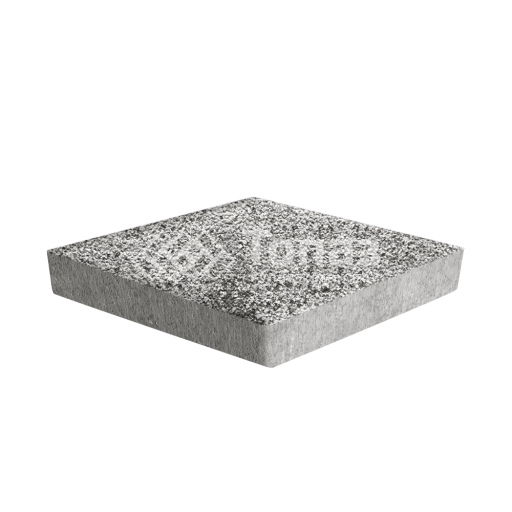 Тротуарная плитка Ромб, аляска белая с гранитной крошкой, 6 см