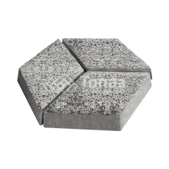 Тротуарная плитка Ромб, аляска белая с гранитной крошкой, 6 см