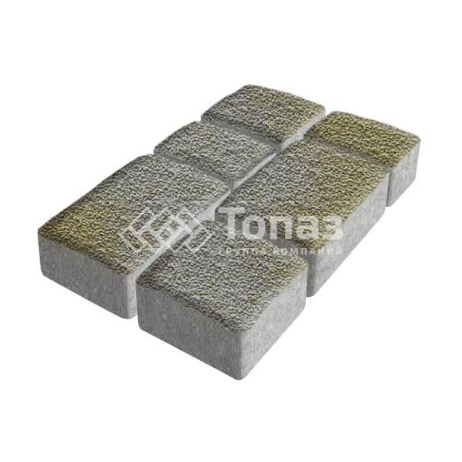 Тротуарная плитка Старый город, меланж с мраморной крошкой, 4 см