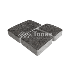 Тротуарная плитка Брук, джафар черный на камне, 6 см