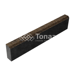 Камень бортовой БР 100.20.8, арабская ночь с мраморной крошкой, черное основание