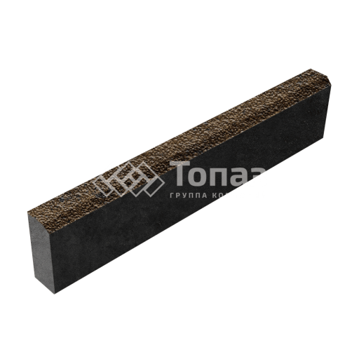 Камень бортовой БР 100.20.8, арабская ночь с мраморной крошкой, черное основание