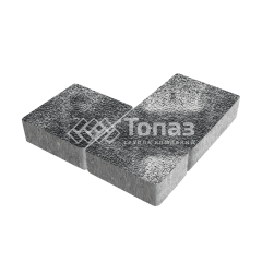 Тротуарная плитка Новый город, черно-белая с гранитной крошкой, 6 см