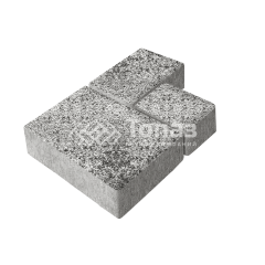 Тротуарная плитка Бергамо, аляска белая на камне, 6 см