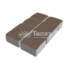 Тротуарная плитка Старый город, коричневая с гранитной крошкой, 4 см