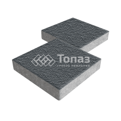 Тротуарная плитка Квадрат 300х300х60, черная с мраморной крошкой