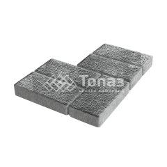 Тротуарная плитка Брусчатка, антрацит с гранитной крошкой, 4 см