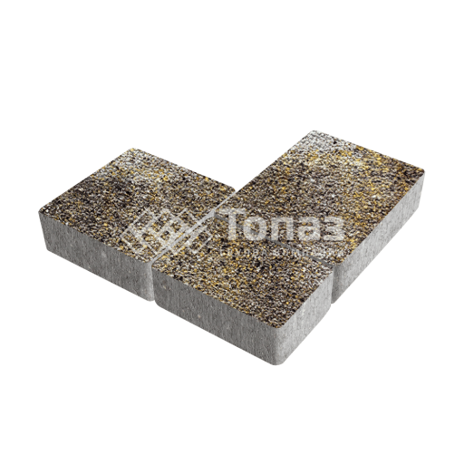 Тротуарная плитка Новый город, агат желтый с мраморной крошкой, 8 см