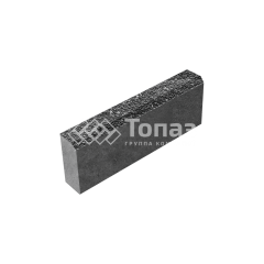 Камень бортовой БР 50.20.8, аляска черная с мраморной крошкой