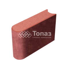Камень бортовой БРШ 50.20.8, красный в полном окрасе