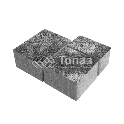 Тротуарная плитка Лэндхаус, черно-белая с мраморной крошкой, 4 см