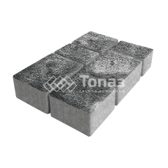 Тротуарная плитка Лэндхаус, черно-белая с мраморной крошкой, 4 см