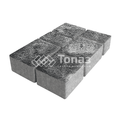 Тротуарная плитка Лэндхаус, черно-белая с мраморной крошкой, 4 см