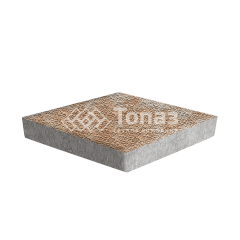 Тротуарная плитка Ромб, сансет с мраморной крошкой, 6 см