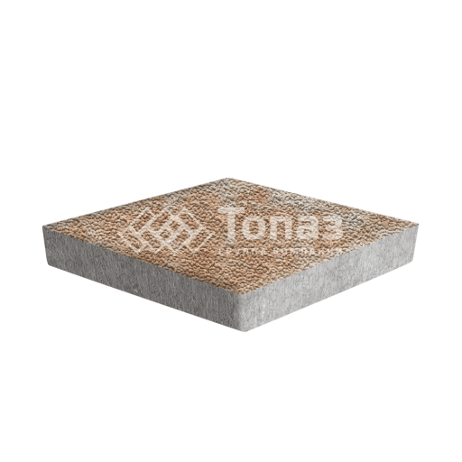 Тротуарная плитка Ромб, сансет с мраморной крошкой, 6 см