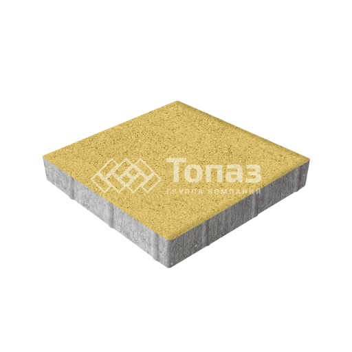 Тротуарная плитка Квадрат 400х400х60, желтая