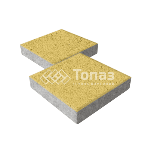 Тротуарная плитка Квадрат 400х400х60, желтая