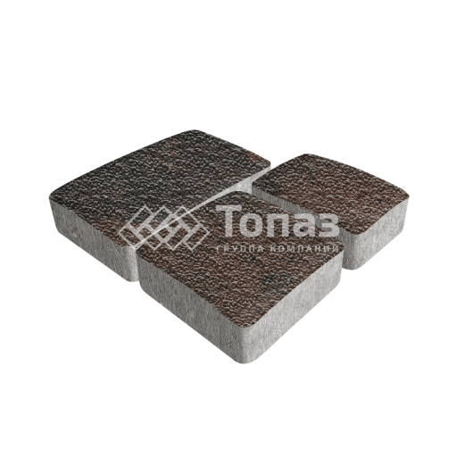 Тротуарная плитка Брук, конго с мраморной крошкой, 4 см