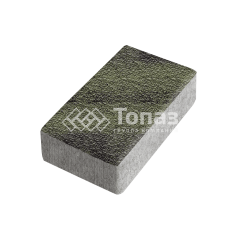 Тротуарная плитка Брусчатка, янтарь с мраморной крошкой, 10 см