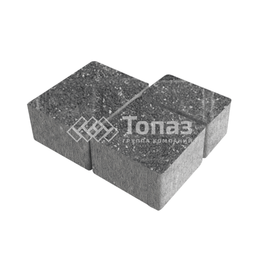 Тротуарная плитка Лэндхаус, аляска черная, 8 см