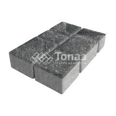 Тротуарная плитка Лэндхаус, аляска черная, 8 см