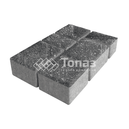 Тротуарная плитка Лэндхаус, аляска черная, 8 см