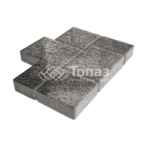 Тротуарная плитка Новый город, агат коричневый с мраморной крошкой, 8 см