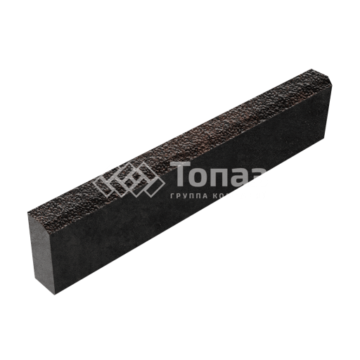 Камень бортовой БР 100.20.8, кармен с мраморной крошкой, черное основание