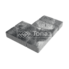 Тротуарная плитка 200х100х40, черно-белая