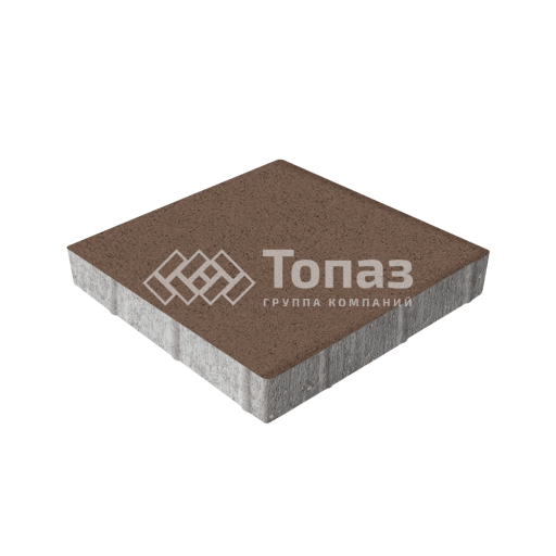 Тротуарная плитка Квадрат 400х400х60, коричневая