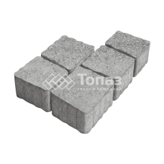 Тротуарная плитка Антик, серо-белая, 4 см