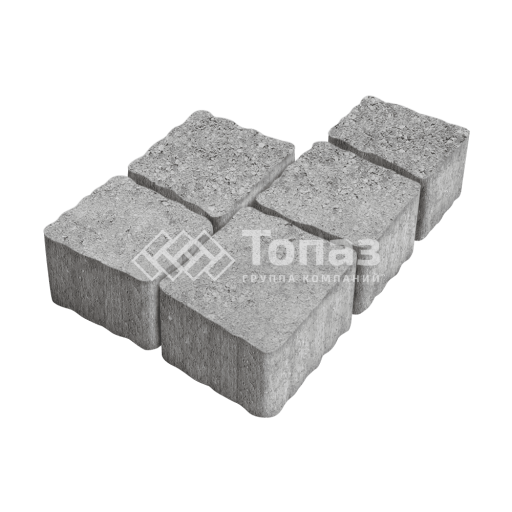 Тротуарная плитка Антик, серо-белая, 4 см