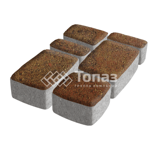 Тротуарная плитка Классико, джафар оранжевый, 4 см