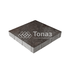 Тротуарная плитка Квадрат 400х400х60, мокко на камне