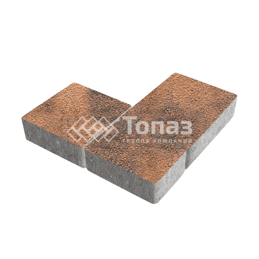 Тротуарная плитка Новый город, сомон на камне, 4 см