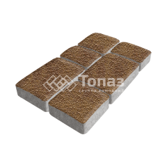 Тротуарная плитка Брук, листопад с мраморной крошкой, 4 см