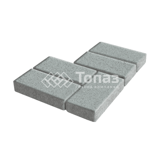 Тротуарная плитка Брусчатка, серая, 8 см