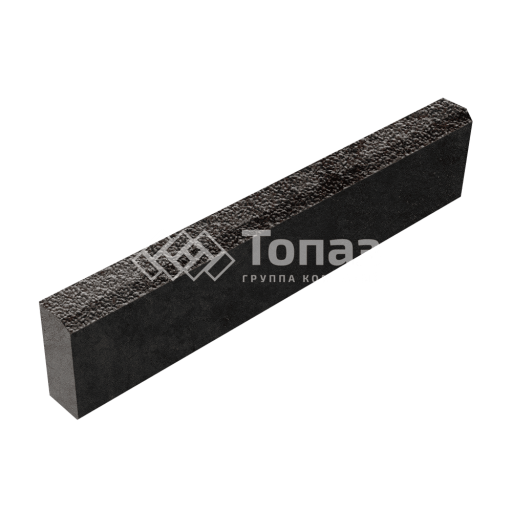 Камень бортовой БР 100.20.8, мокко с мраморной крошкой, черное основание