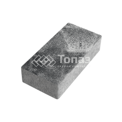 Тротуарная плитка 200х100х40, черно-белая на камне