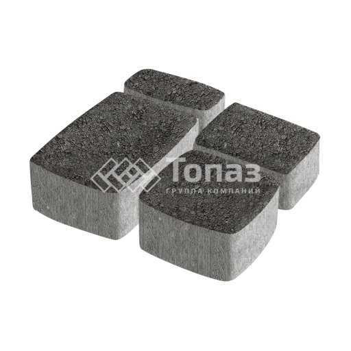 Тротуарная плитка Классико, джафар черный, 4 см