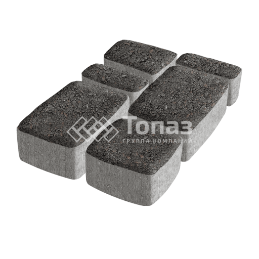 Тротуарная плитка Классико, джафар черный, 4 см