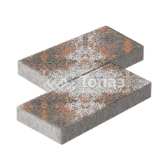 Тротуарная плитка 500х250х60, агат оранжевый на камне