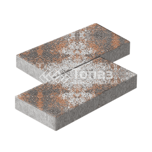 Тротуарная плитка 500х250х60, агат оранжевый на камне