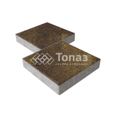 Тротуарная плитка Квадрат 400х400х60, осень на камне