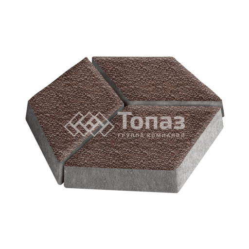 Тротуарная плитка Ромб, барселона с гранитной крошкой, 6 см