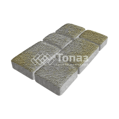 Тротуарная плитка Брук, меланж с мраморной крошкой, 4 см