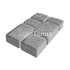 Тротуарная плитка Старый город, серо-белая с мраморной крошкой, 4 см