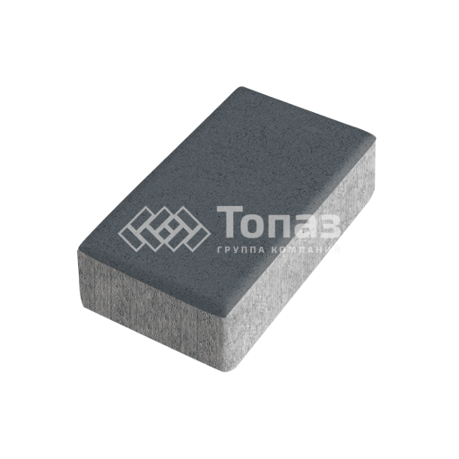 Тротуарная плитка Брусчатка, черная, 8 см