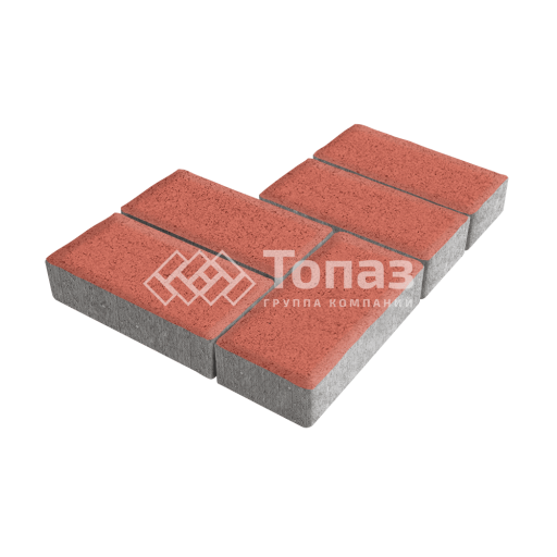 Тротуарная плитка 200х100х100, красная