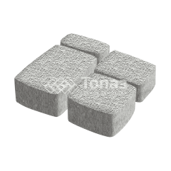 Тротуарная плитка Классико, белая с мраморной крошкой, 6 см